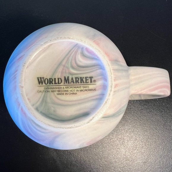 COST PLUS WORLD MARKET Marbleized Swirl Stoneware Mug Pink, Gray & Jade Green - Picture 8 of 9